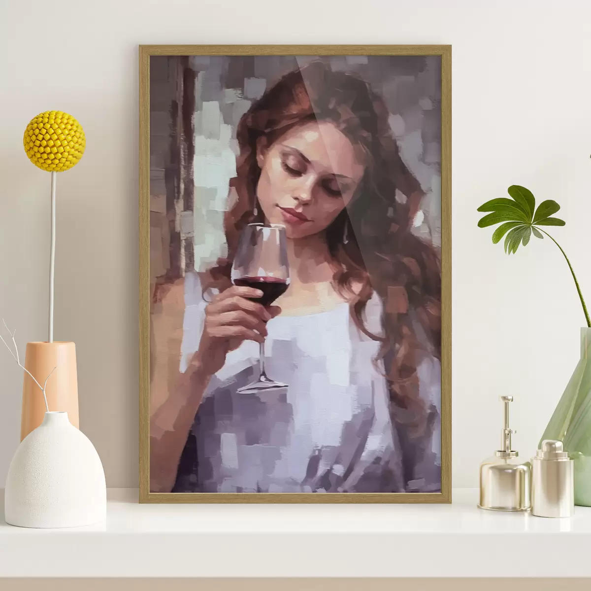Poster Ragazza con vino f43936