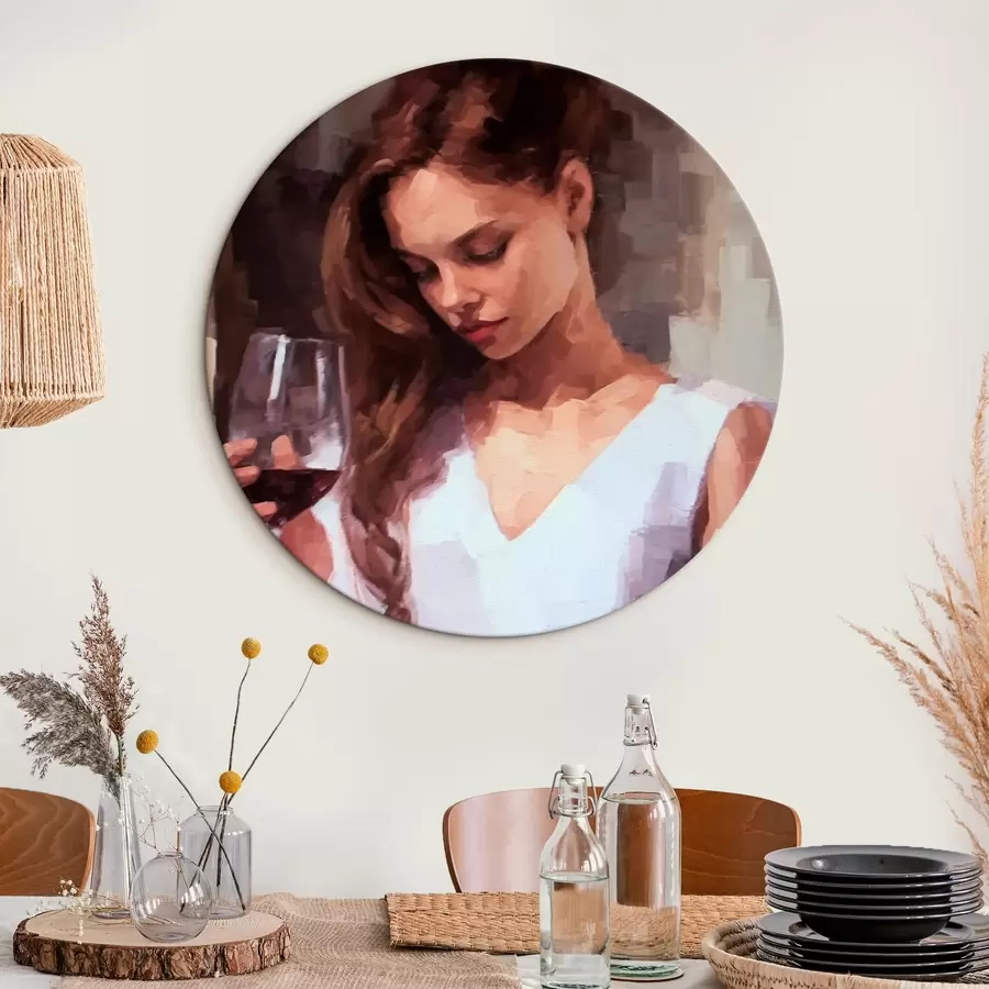 carta da parati Ragazza con bicchiere nr. r43939