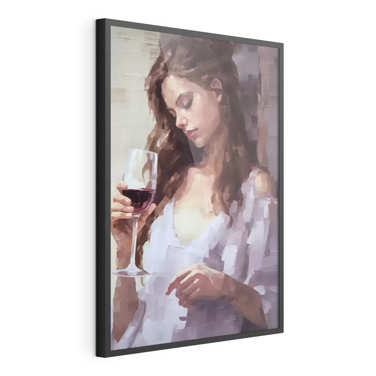 Poster Ragazza con un bicchiere di vino f43940