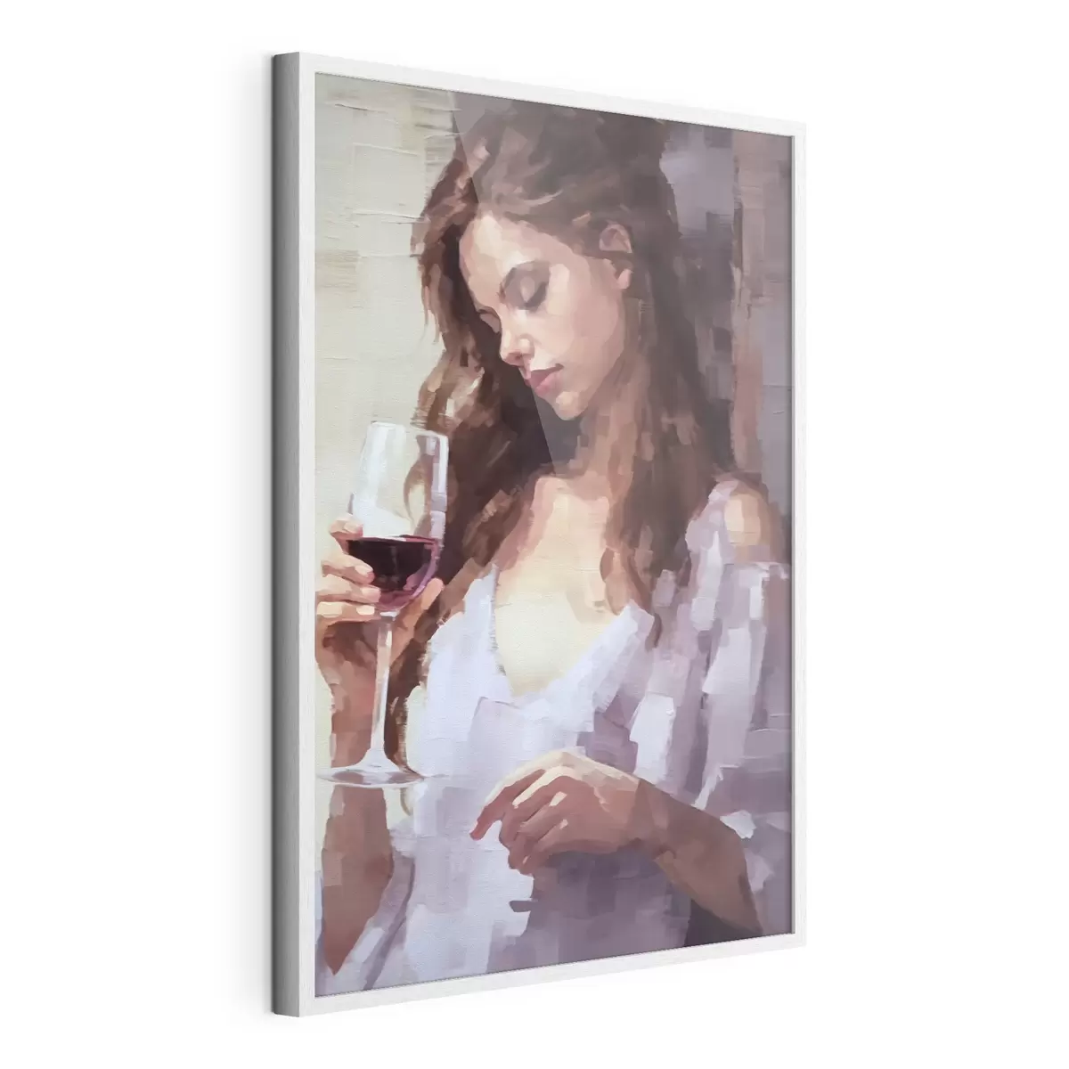 Poster Ragazza con un bicchiere di vino f43940