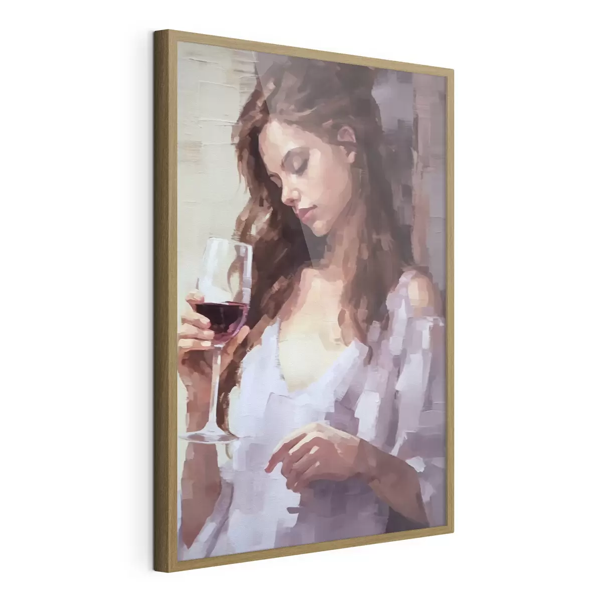 Poster Ragazza con un bicchiere di vino f43940