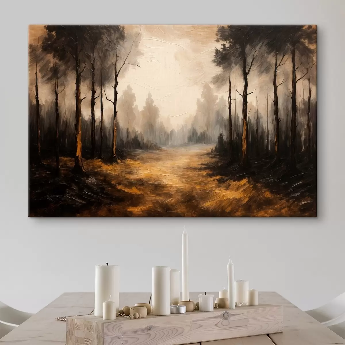 carta da parati Foresta nera in stile pittura acrilica nr. s43448
