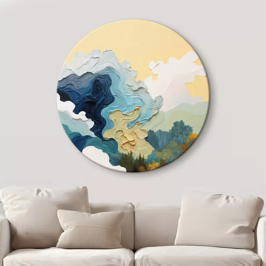 carta da parati Foresta astratta in stile pittura ad olio nr. r43452