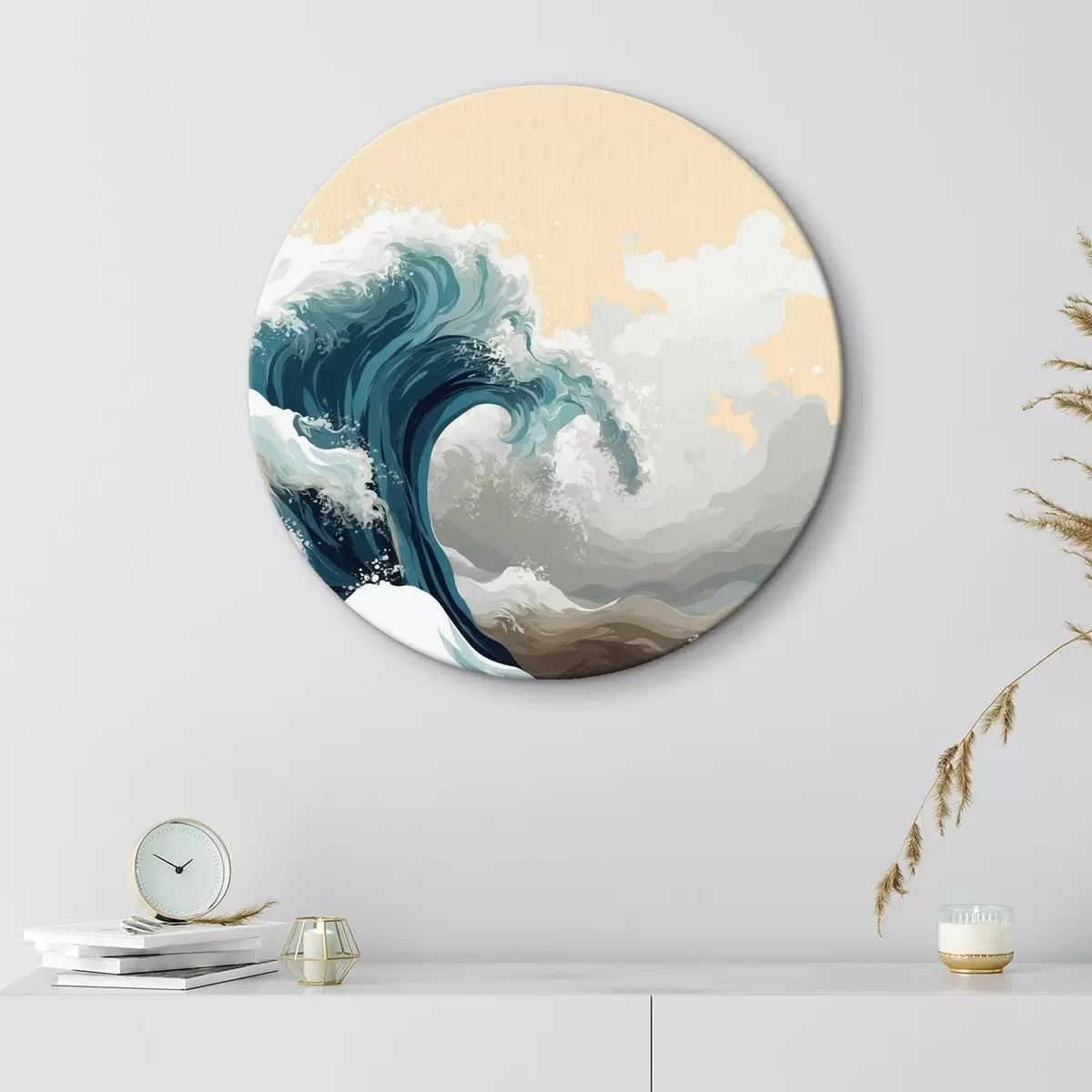 Quadri rotondi Tsunami in stile vettoriale r43455
