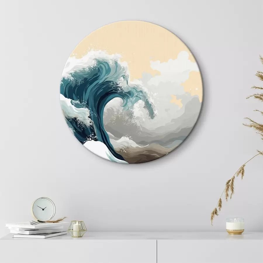 carta da parati Tsunami in stile vettoriale nr. r43455