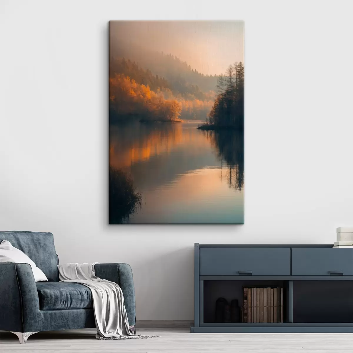 carta da parati Un lago in mezzo alla foresta nr. s43464