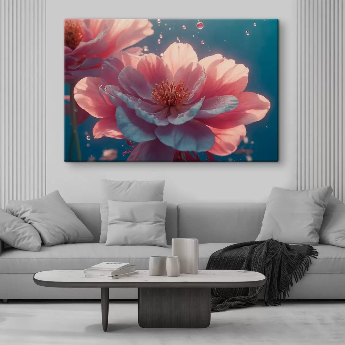 carta da parati Fiore rosa sotto l'acqua nr. s43874