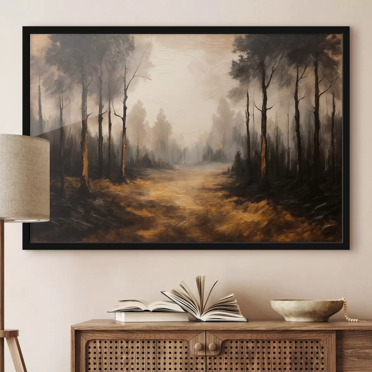 Poster Foresta nera in stile pittura acrilica f43448