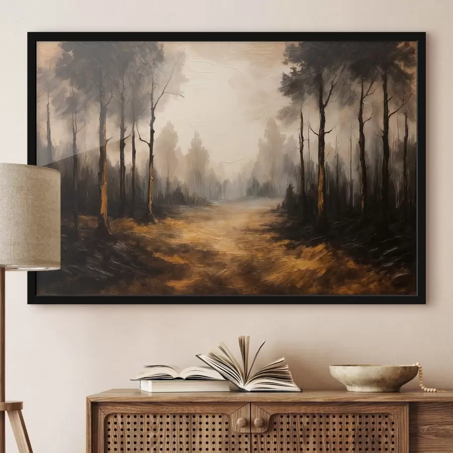 carta da parati Foresta nera in stile pittura acrilica nr. f43448