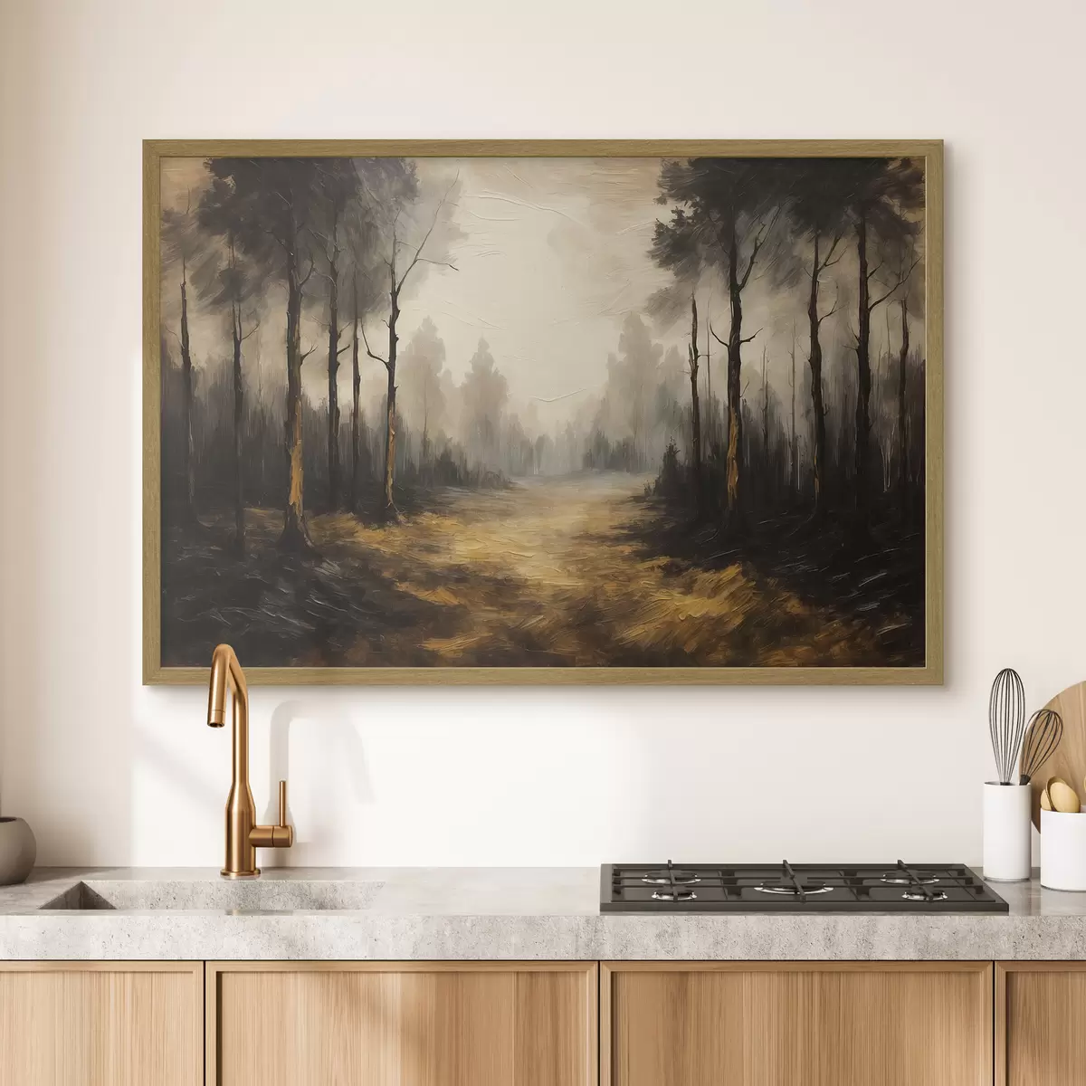 Poster Foresta nera in stile pittura acrilica f43448