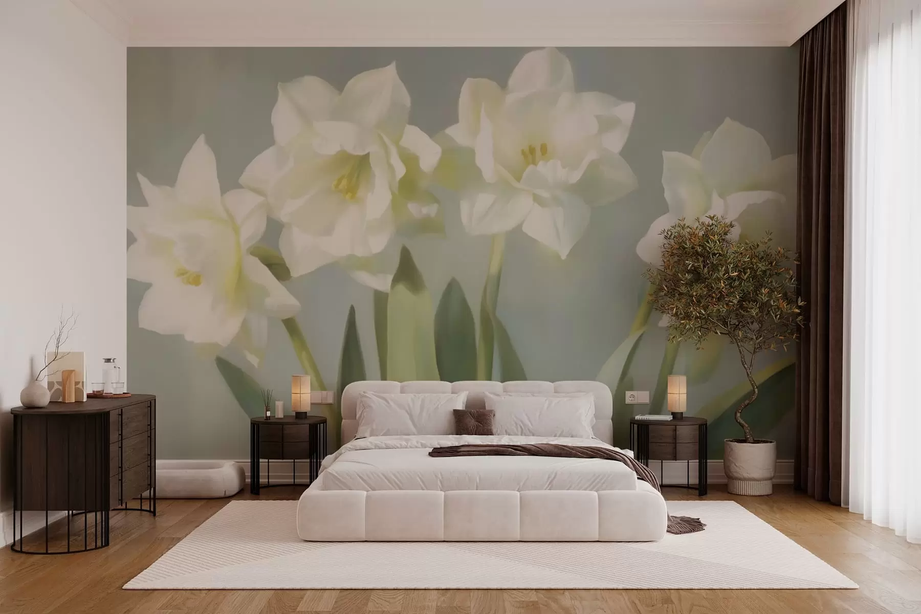 Carta da parati Floreale Fiori di narciso n. w03640