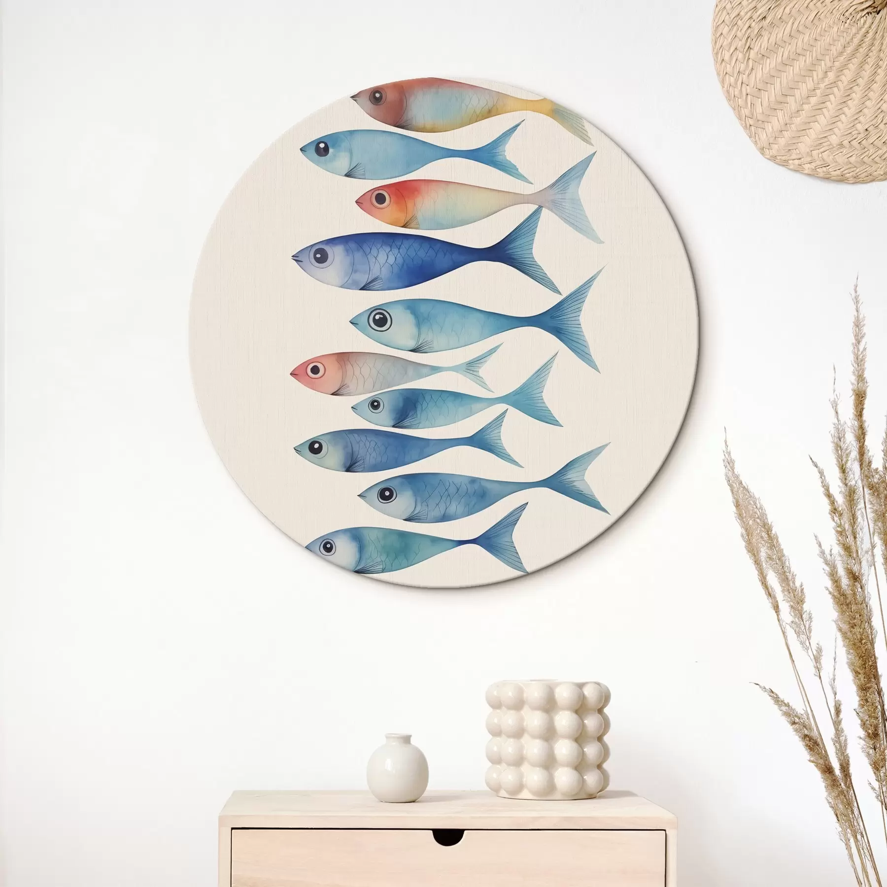 carta da parati Pesce minimalismo imitazione acquerello nr. r43960