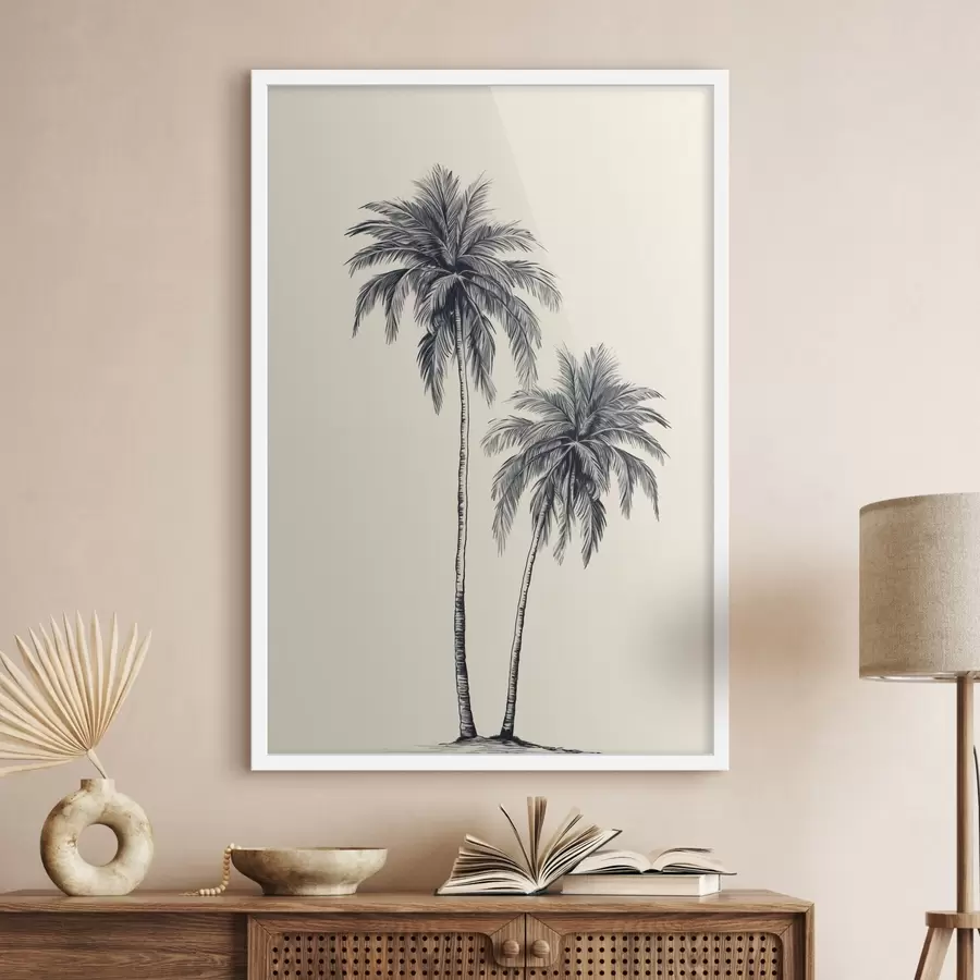 carta da parati Palme minimalismo nr. f43956