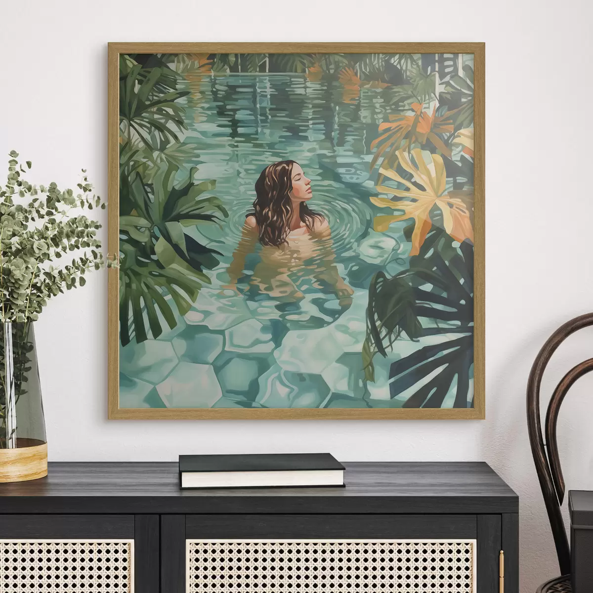 Poster Imitazione della ragazza in piscina f43961