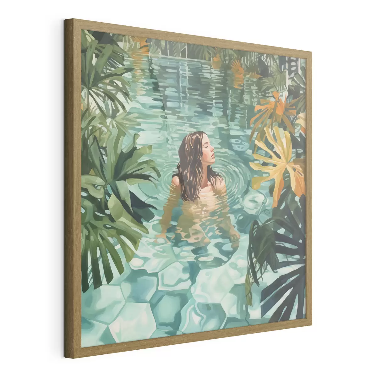 Poster Imitazione della ragazza in piscina f43961