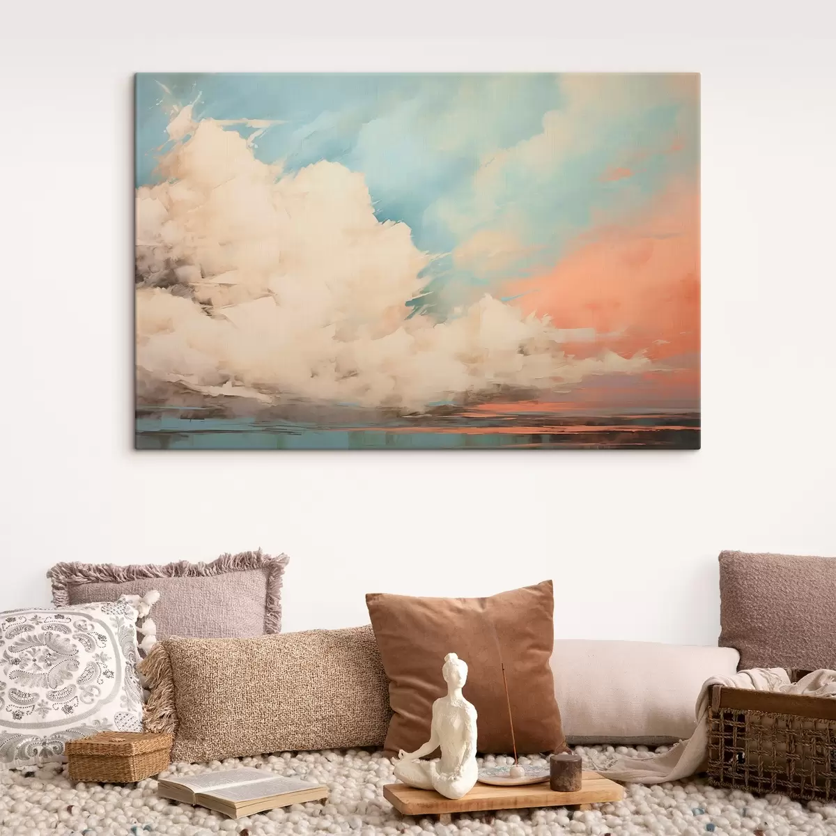 carta da parati Nebbia astratta sul mare in stile pittura acrilica nr. s43952
