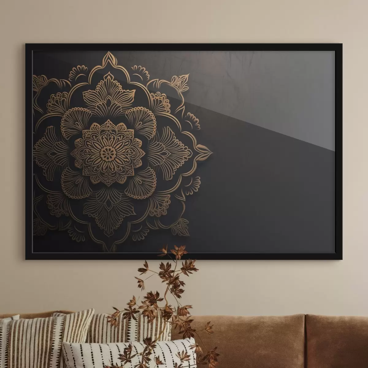 Poster Motivi gialli su sfondo nero f43943