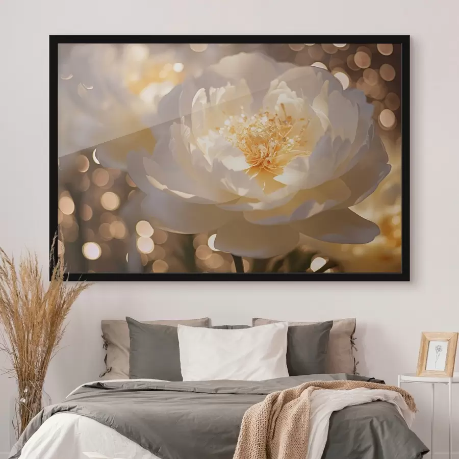 carta da parati Fiore bianco su sfondo sfocato nr. f43947