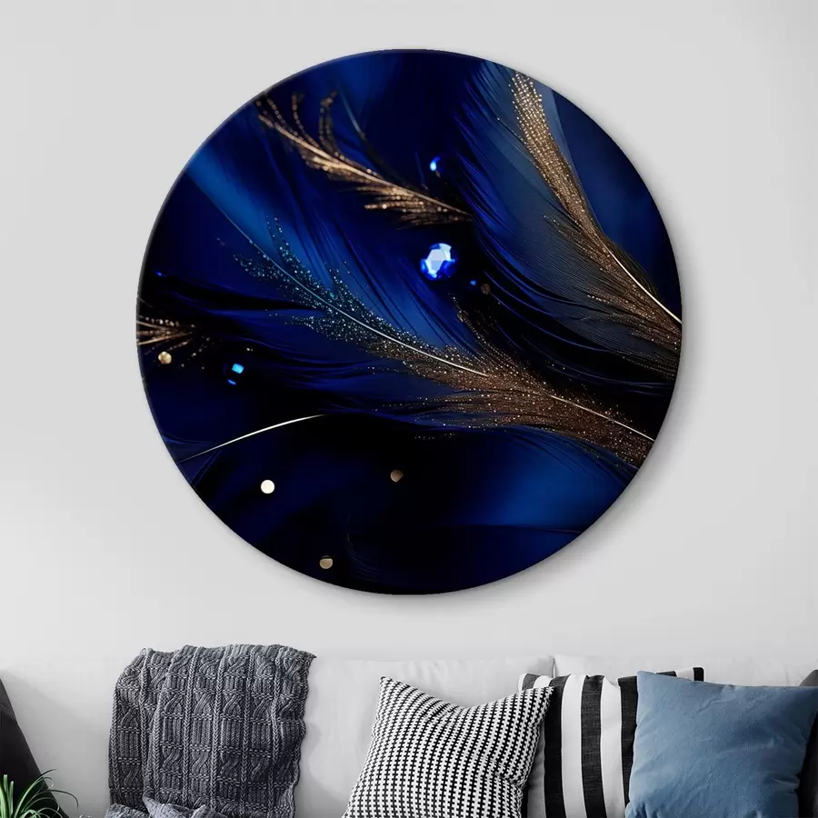 carta da parati Piume iperrealistiche blu nr. r43946