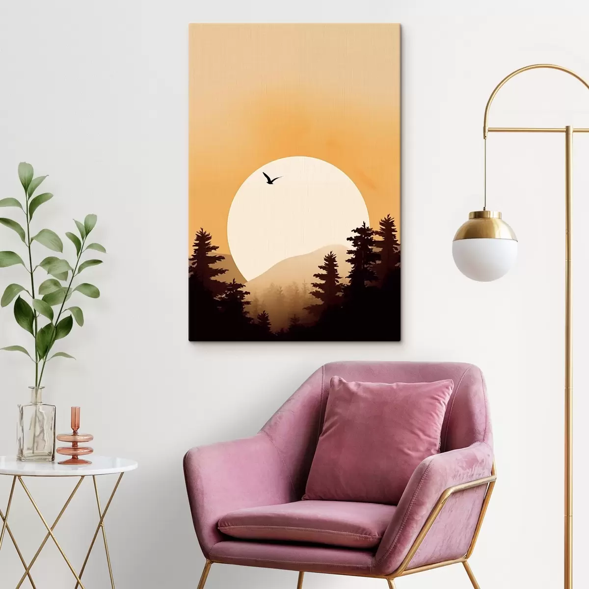 carta da parati Silhouette di pini nr. s43980