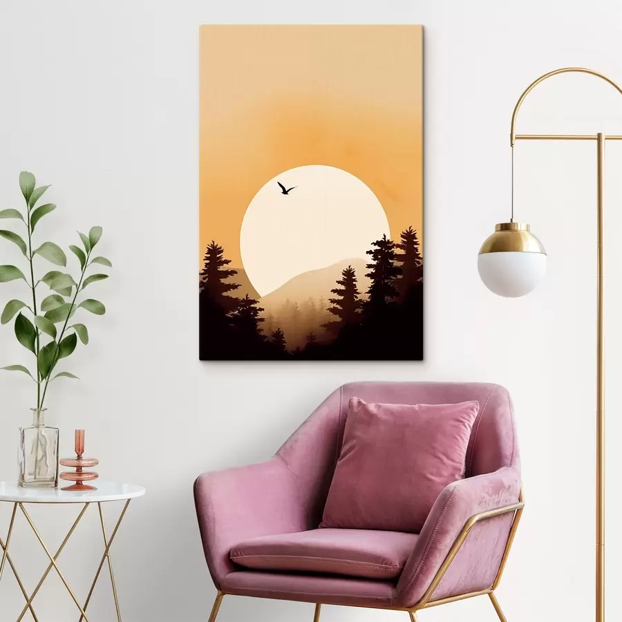 carta da parati Silhouette di pini nr. s43980