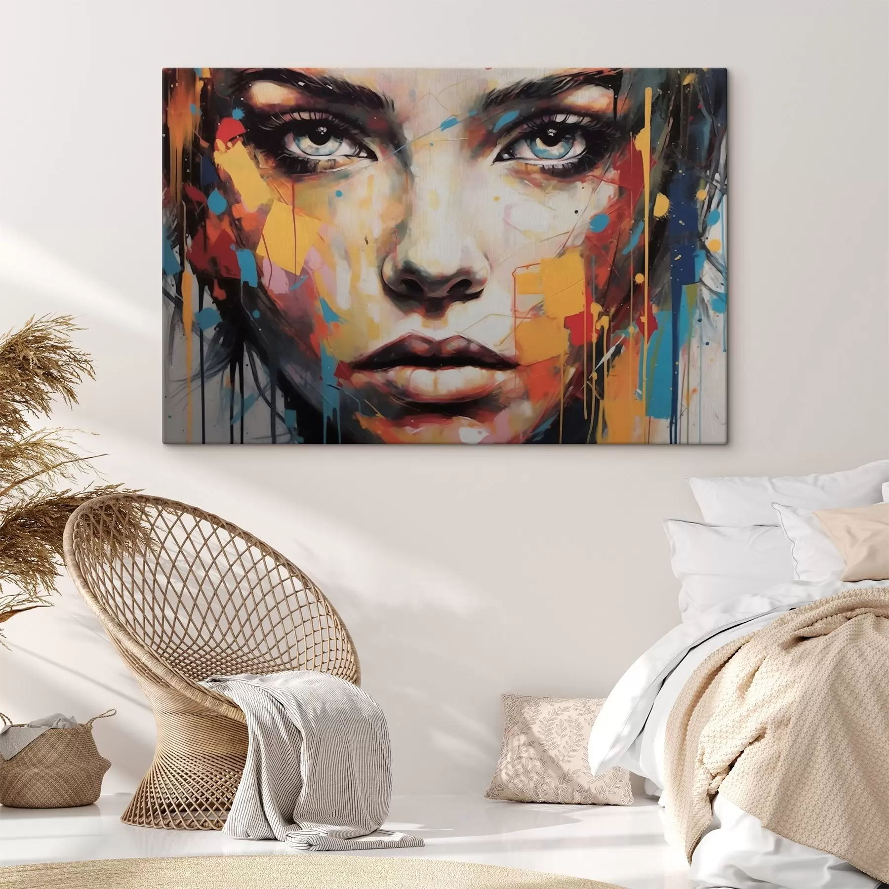 carta da parati Ritratto a pennellate colorate nr. s43982