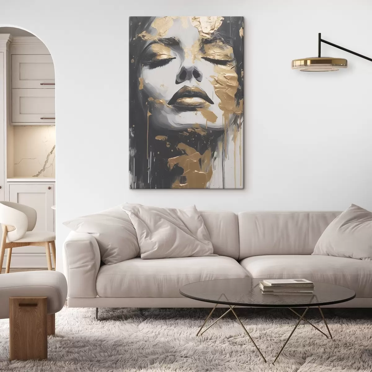 carta da parati Ritratto di donna con tratti astratti nr. s43988