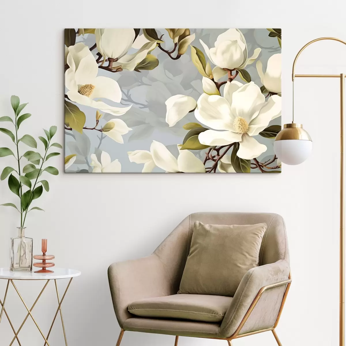 carta da parati Magnolie bianche nr. s43990