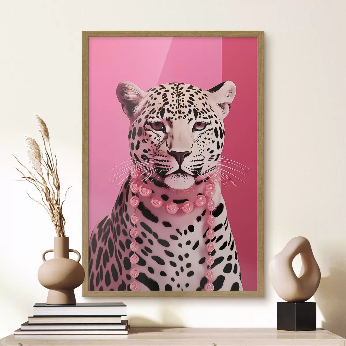 Poster Leopardo in rosa f43976