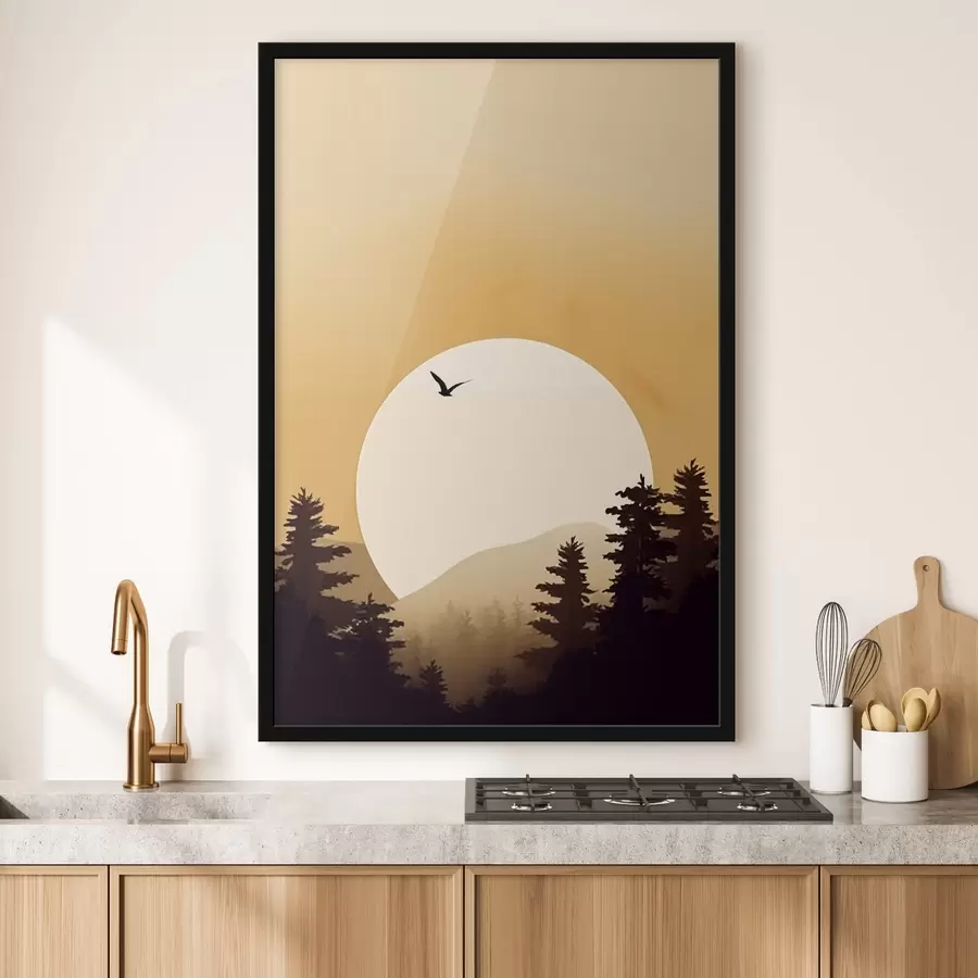 carta da parati Silhouette di pini nr. f43980