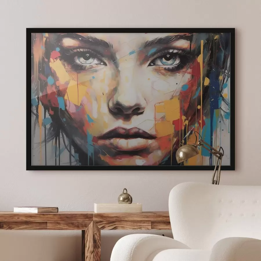 carta da parati Ritratto a pennellate colorate nr. f43982