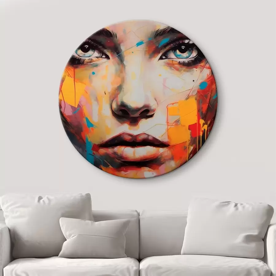 carta da parati Ritratto a pennellate colorate nr. r43982