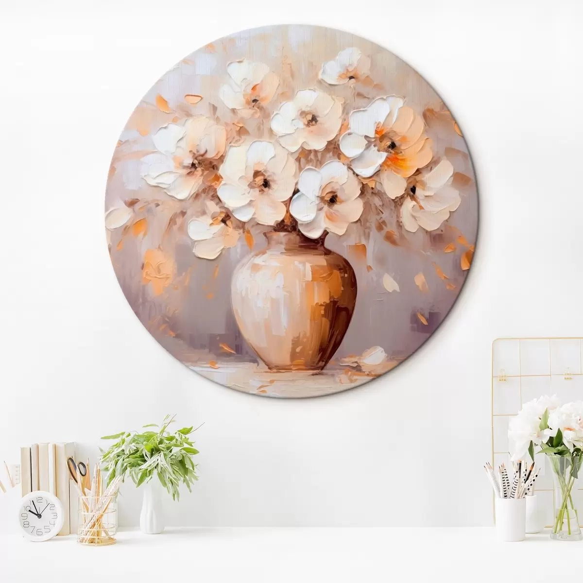 Quadri rotondi Natura morta di fiori r43985