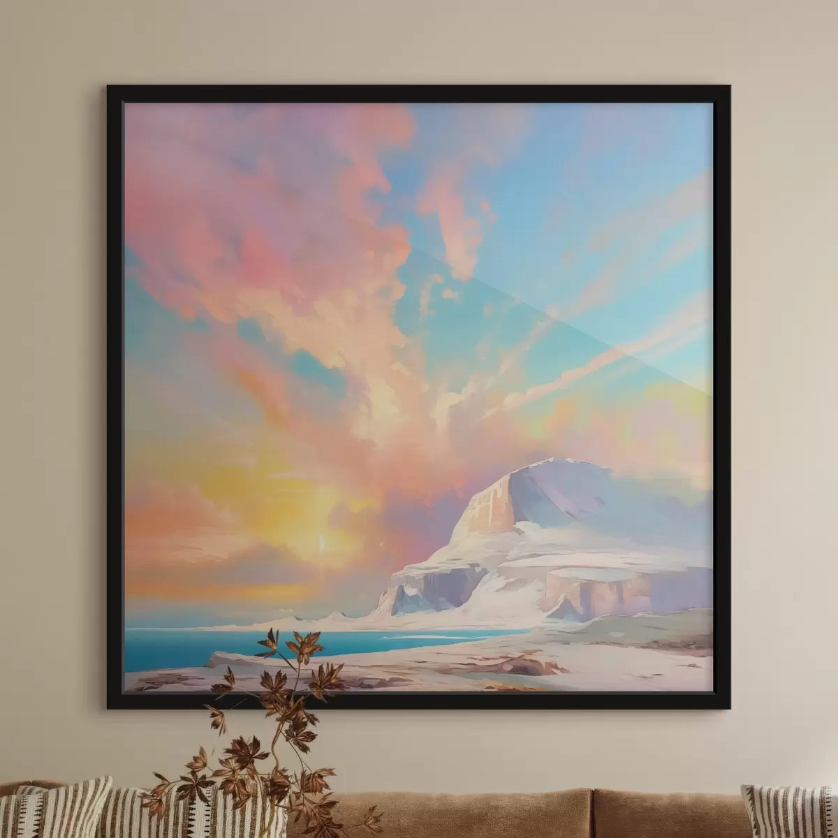 Poster Il cielo luminoso sopra la montagna f44031
