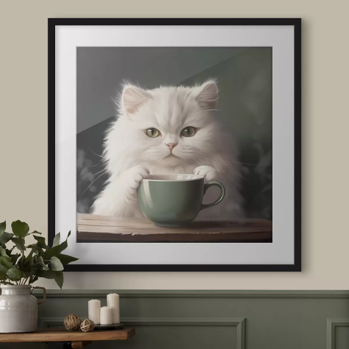 Poster Tè con il gatto f44032