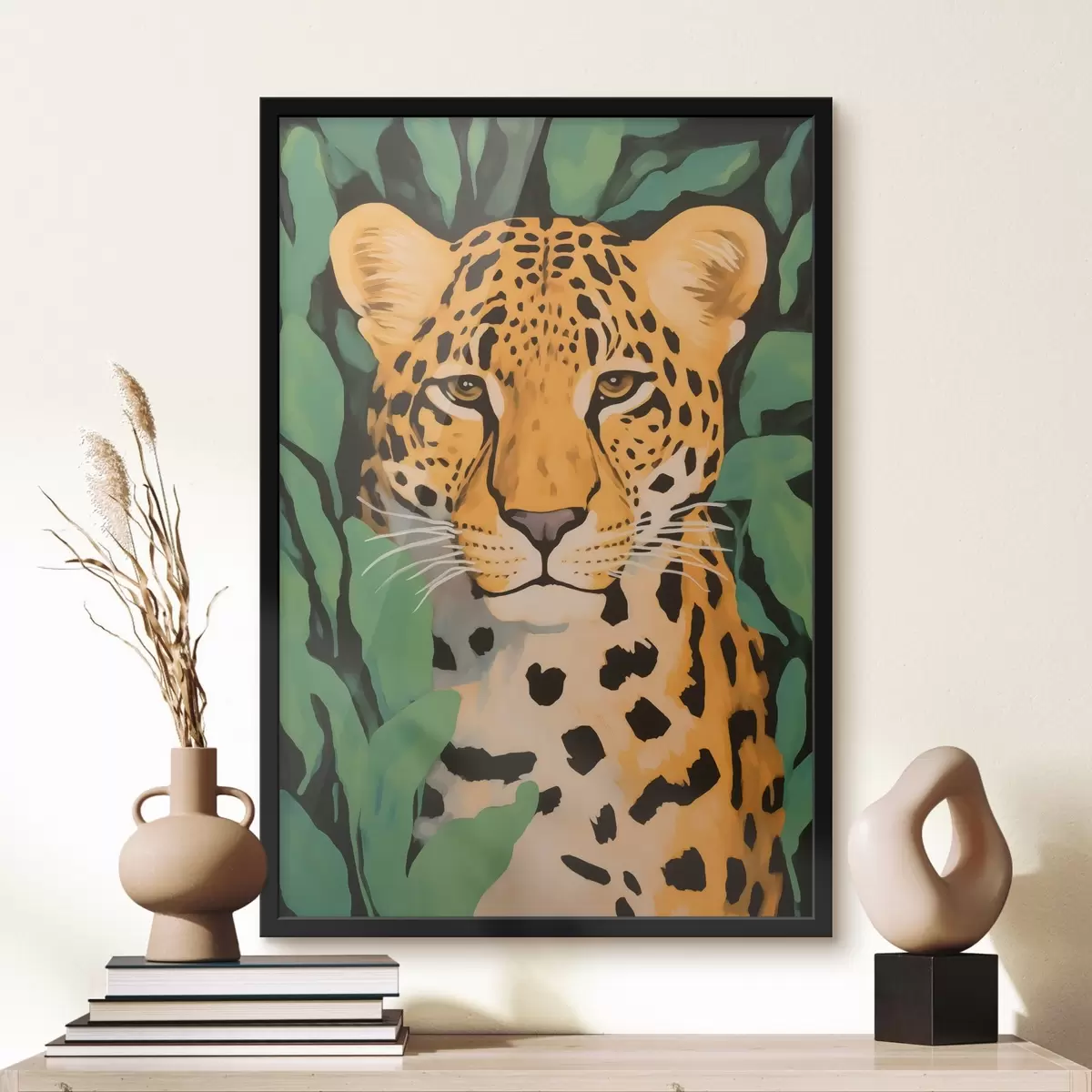 Poster Leopardo nel fogliame f44053