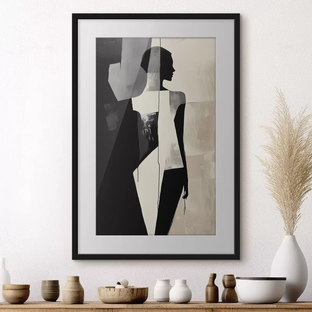 Poster Silhouette a blocchi f43969