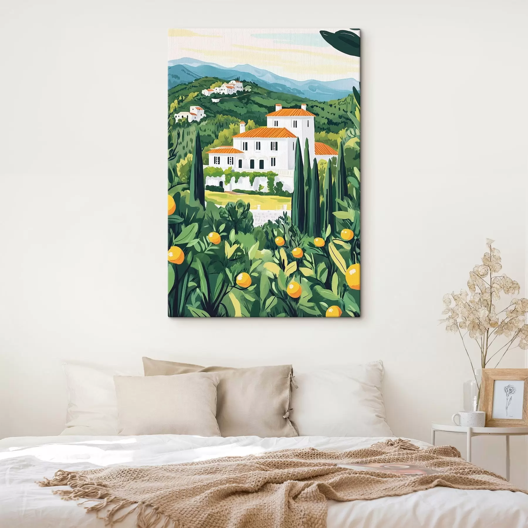 carta da parati Natura estiva, mediterranea, alberi di limone, architettonica nr. s44028