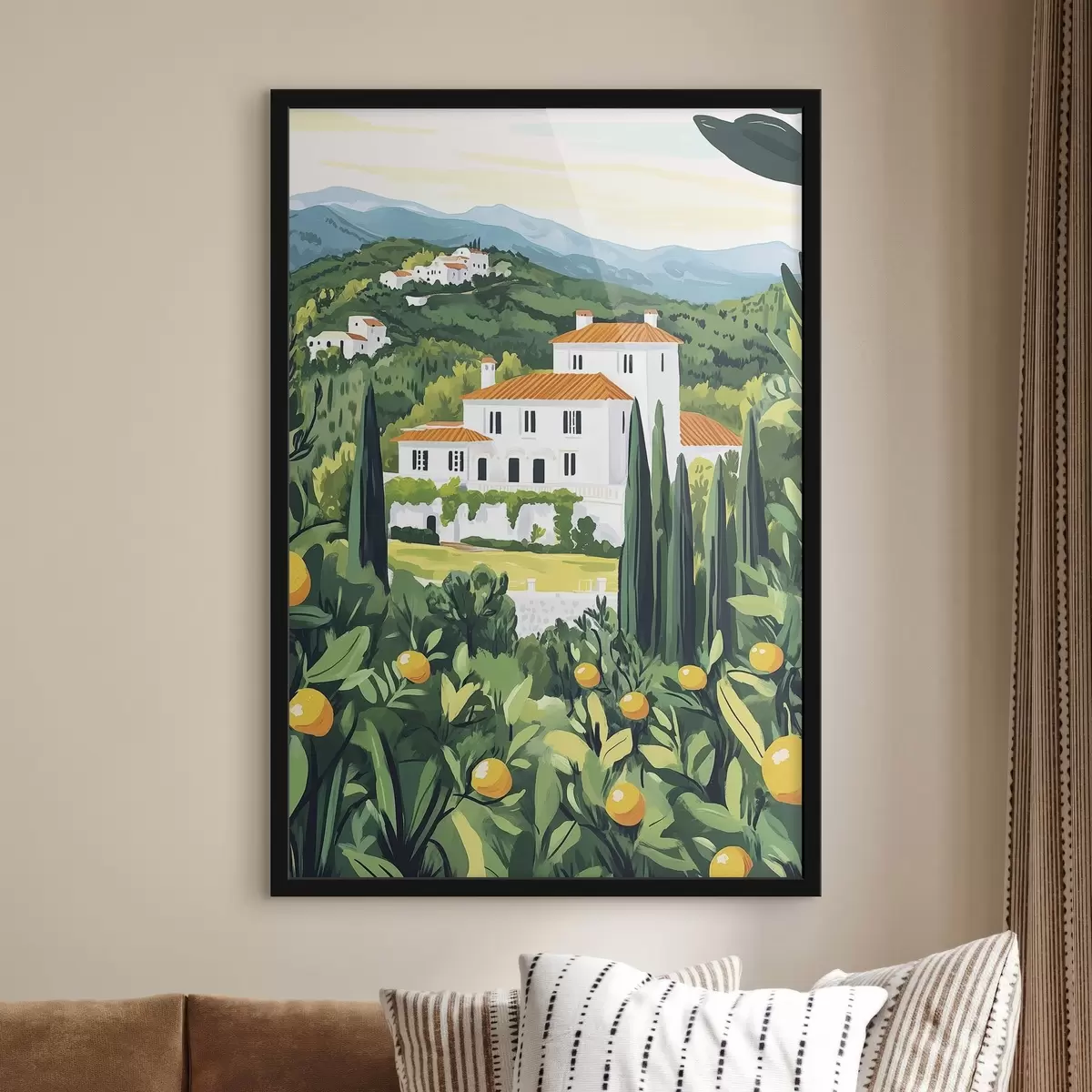 Poster Natura estiva, mediterranea, alberi di limone, architettonica f44028