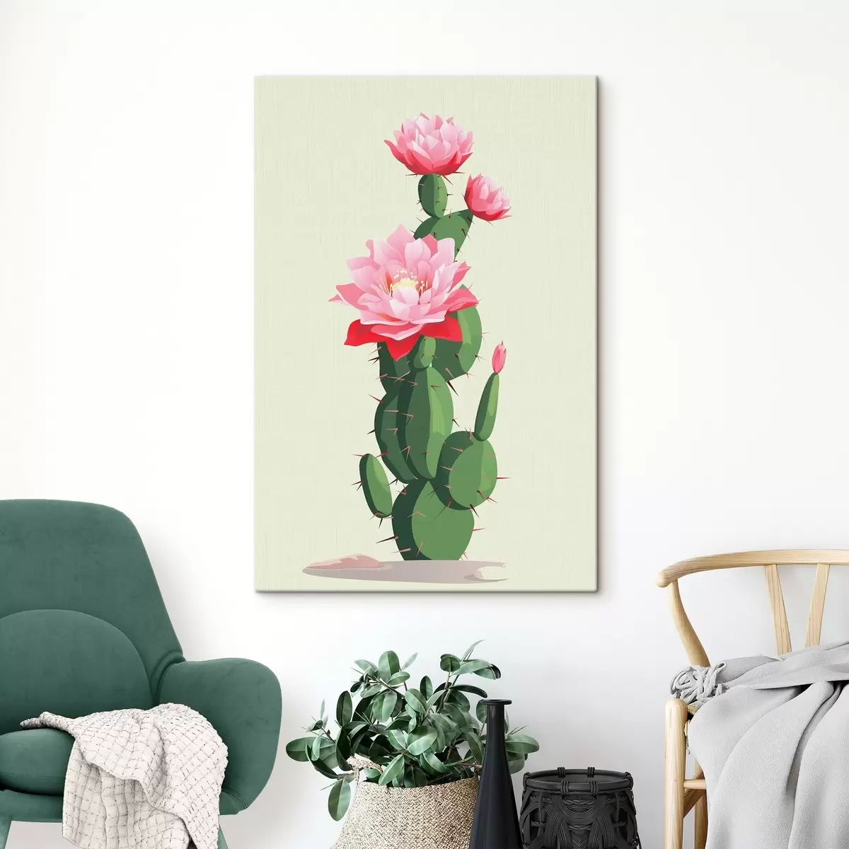 carta da parati Bella fioritura di cactus nr. s43997