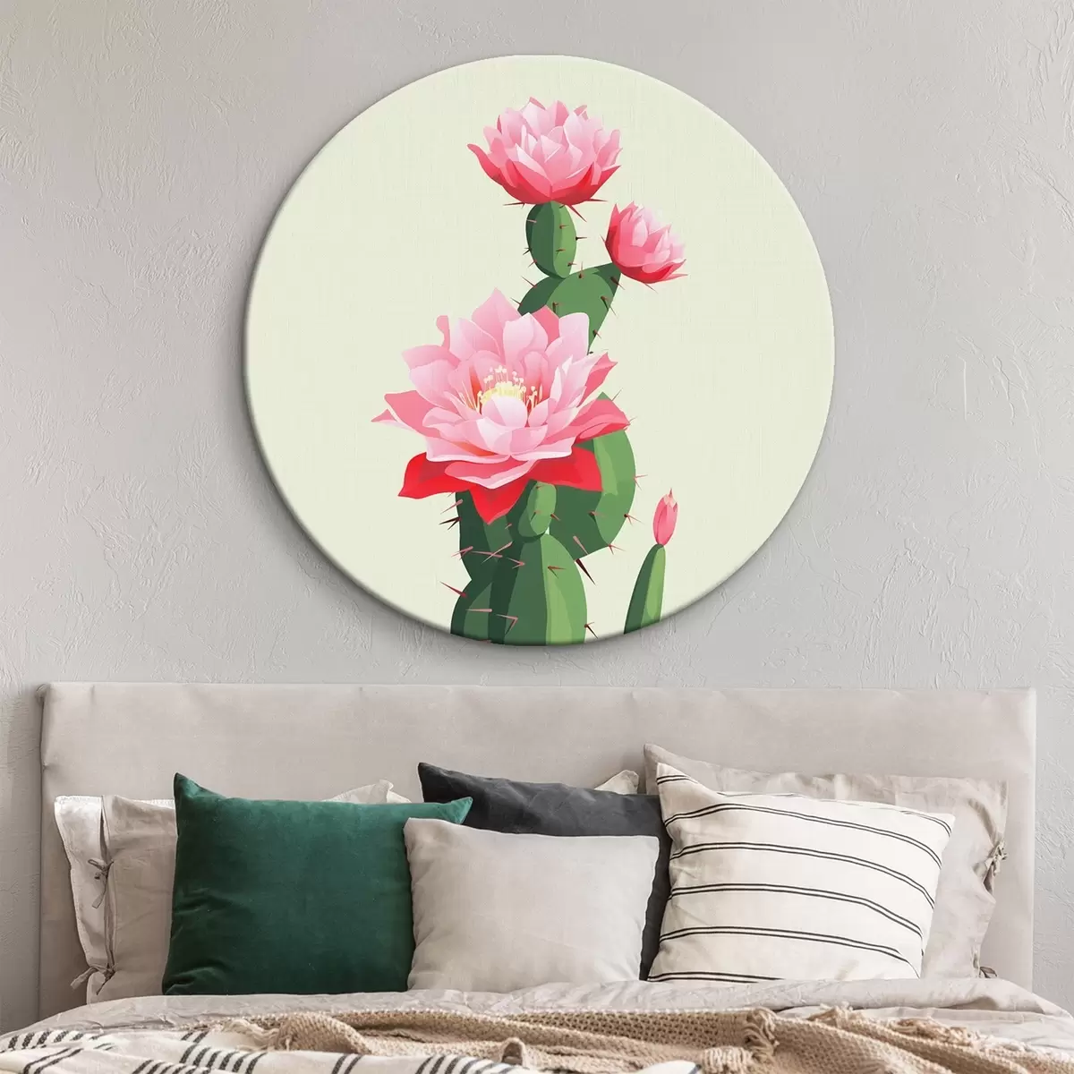 Quadri rotondi Bella fioritura di cactus r43997