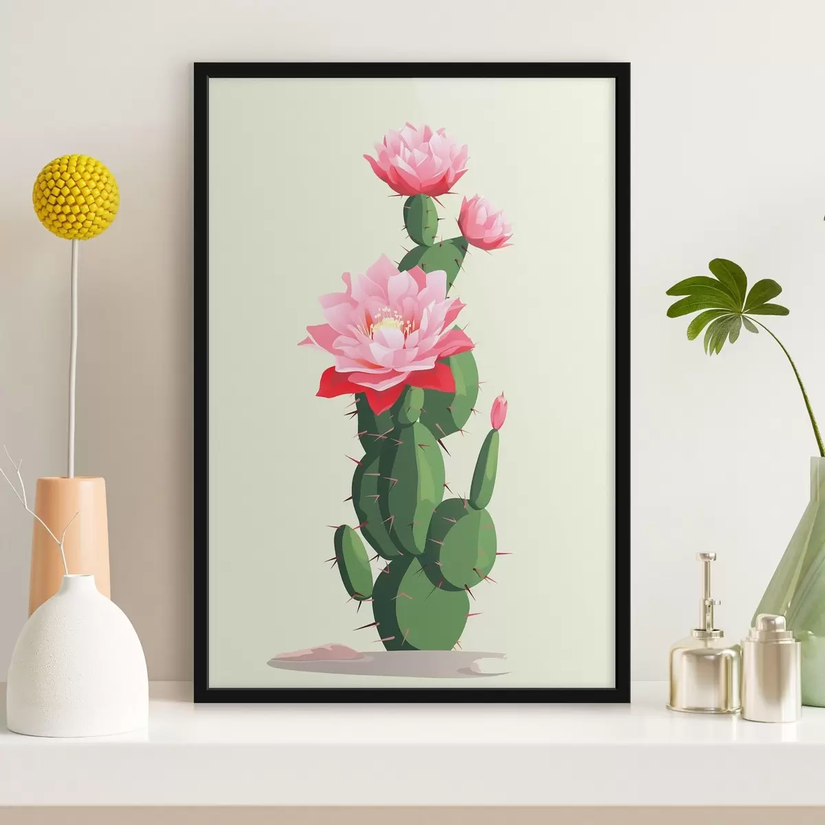 Poster Bella fioritura di cactus f43997
