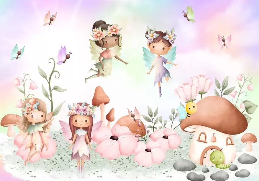 Carta da parati per Bambini Le fate delle fiabe 