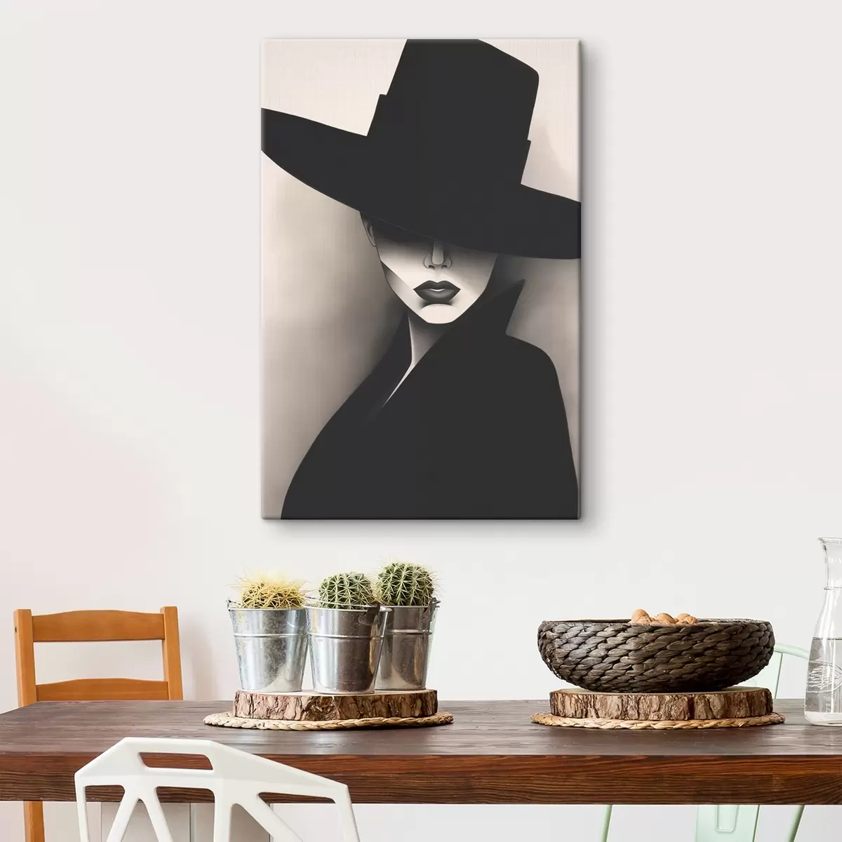 carta da parati Donna con cappello nr. s44108