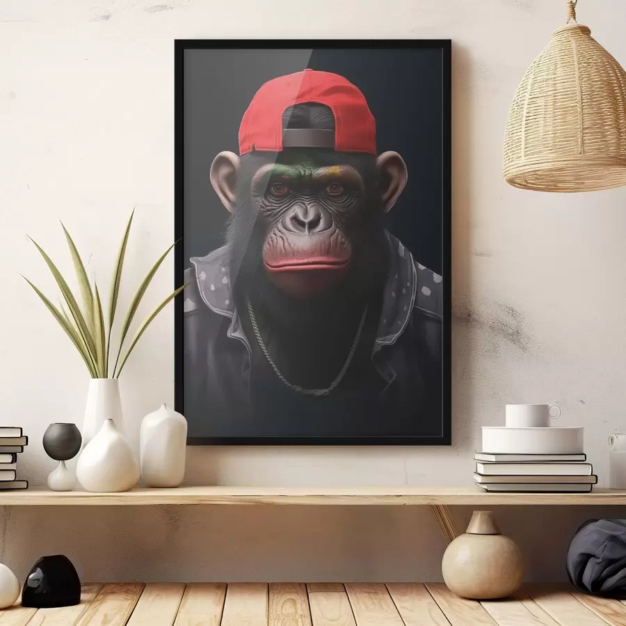 carta da parati Scimmia con cappello nr. f44110