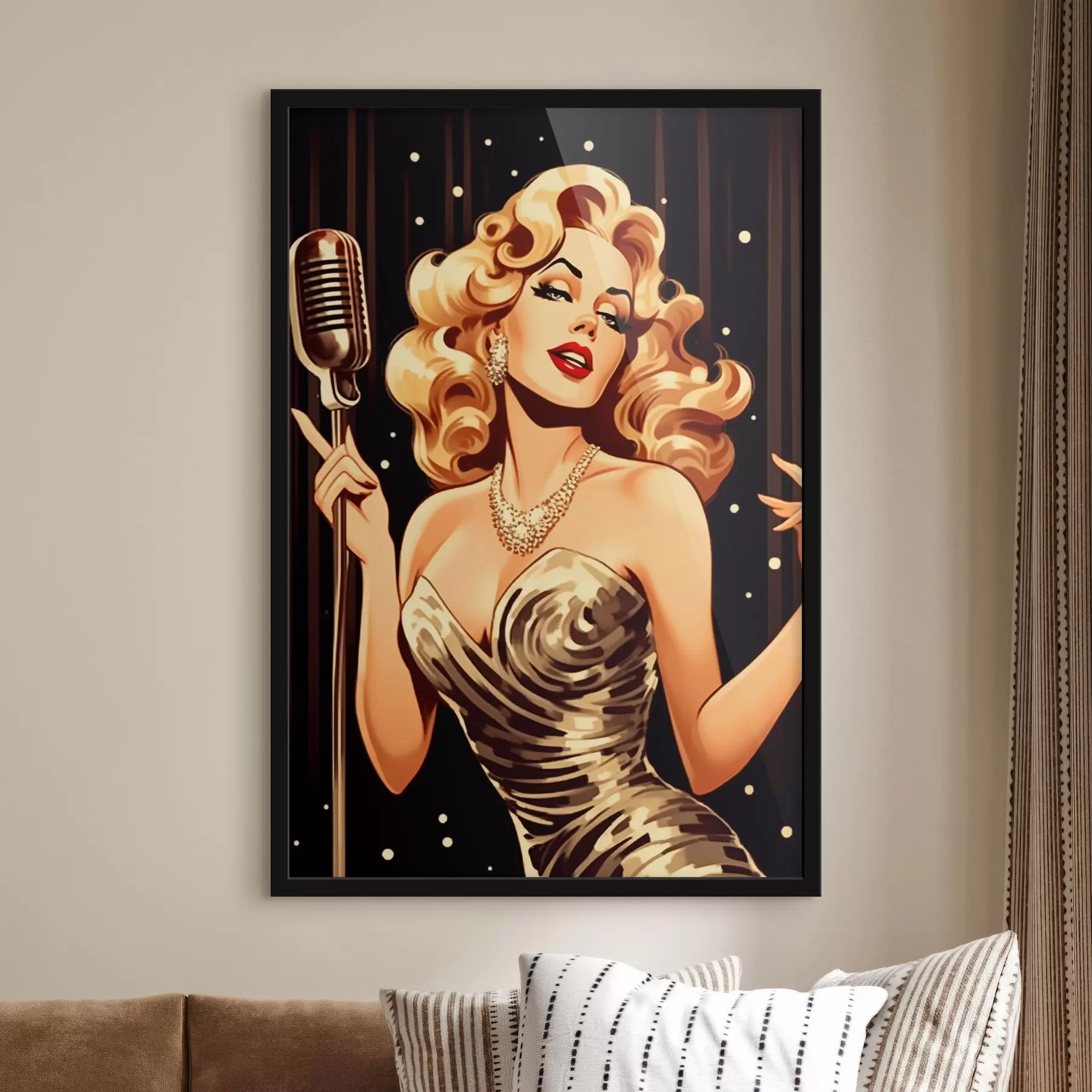 carta da parati Ragazza con microfono nr. f44112