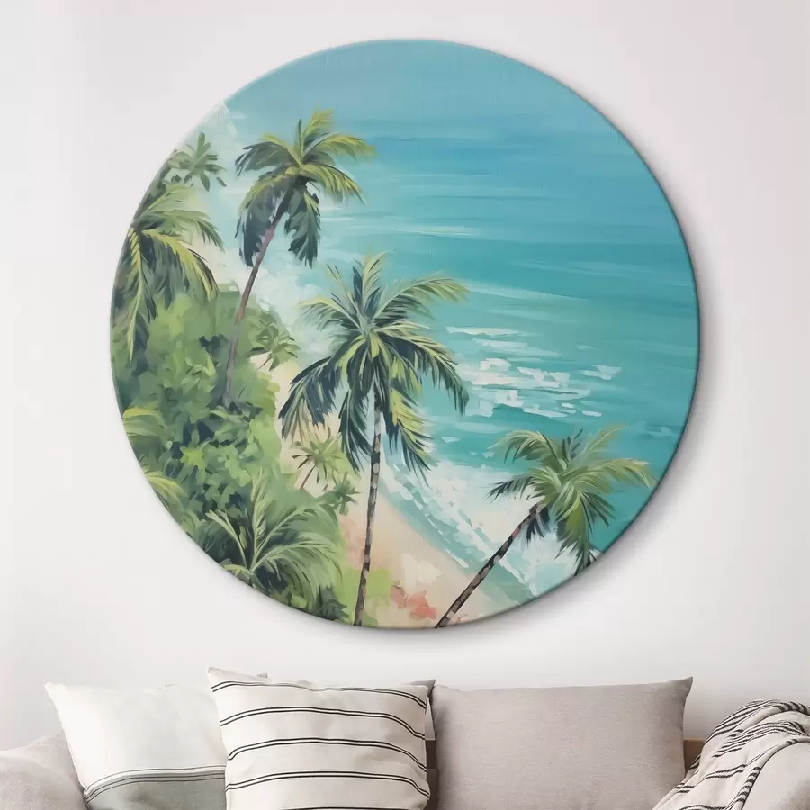 carta da parati Palme in riva al mare nr. r44126