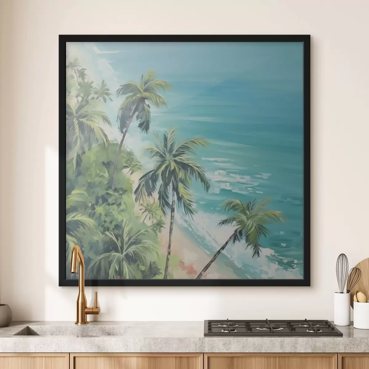 Poster Palme in riva al mare f44126