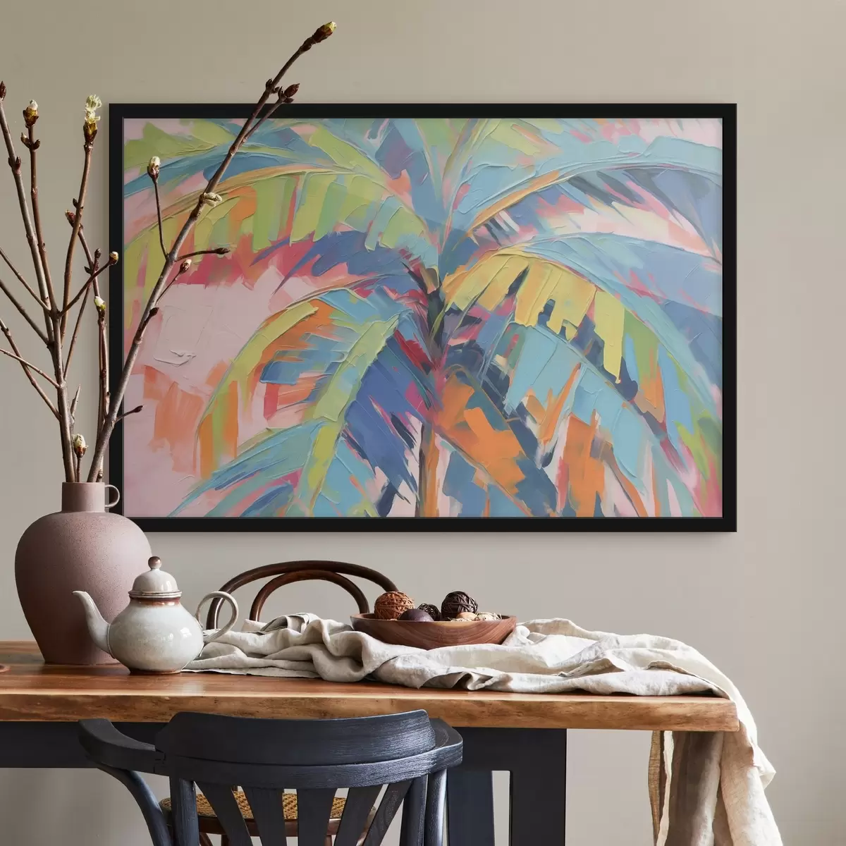 Poster Fogliame luminoso di palma f44135