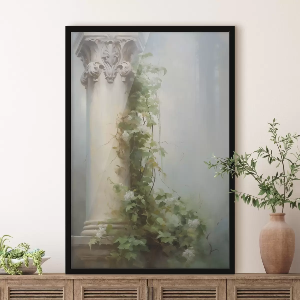 Poster Pianta rampicante su una colonna f44138